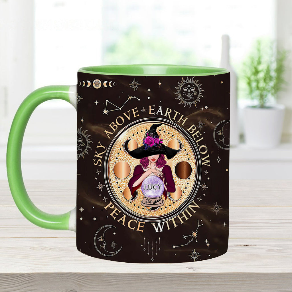 As Above So Below - Personalized Witch Accent Mug