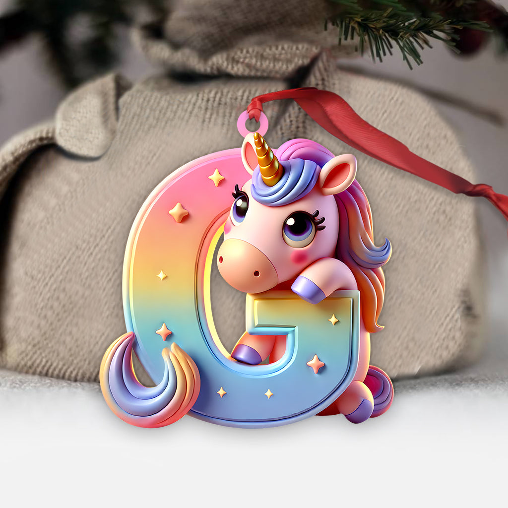 Cute Unicorn - Personalized Kid Ornament