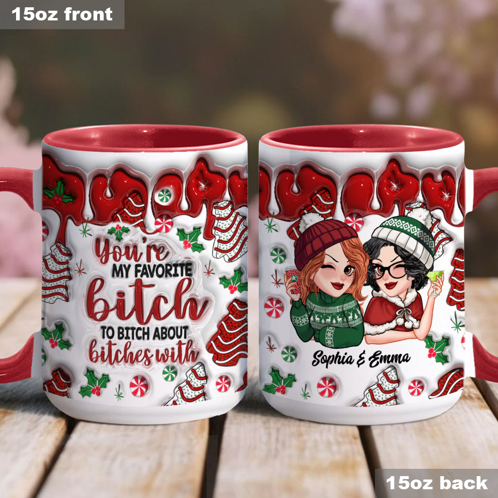 Best Bitches - Personalized Bestie Accent Mug