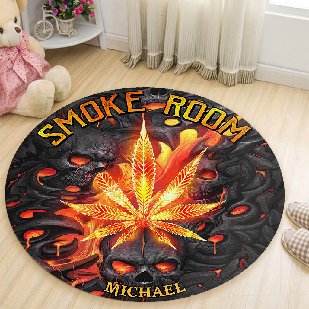 Smoke Room - Personalized Weed Round Rug