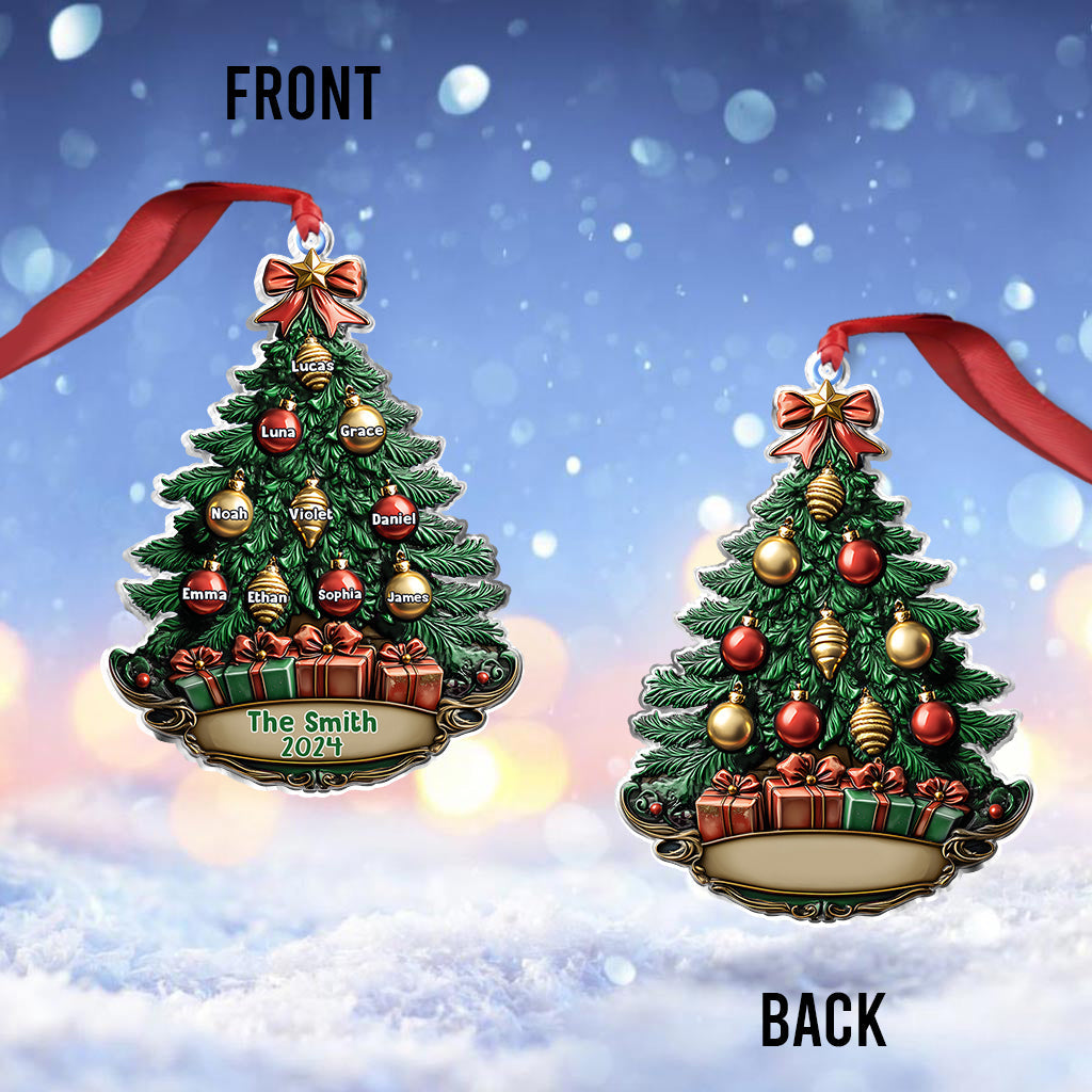 Merry Christmas - Personalized Family Custom Shaped Ornament