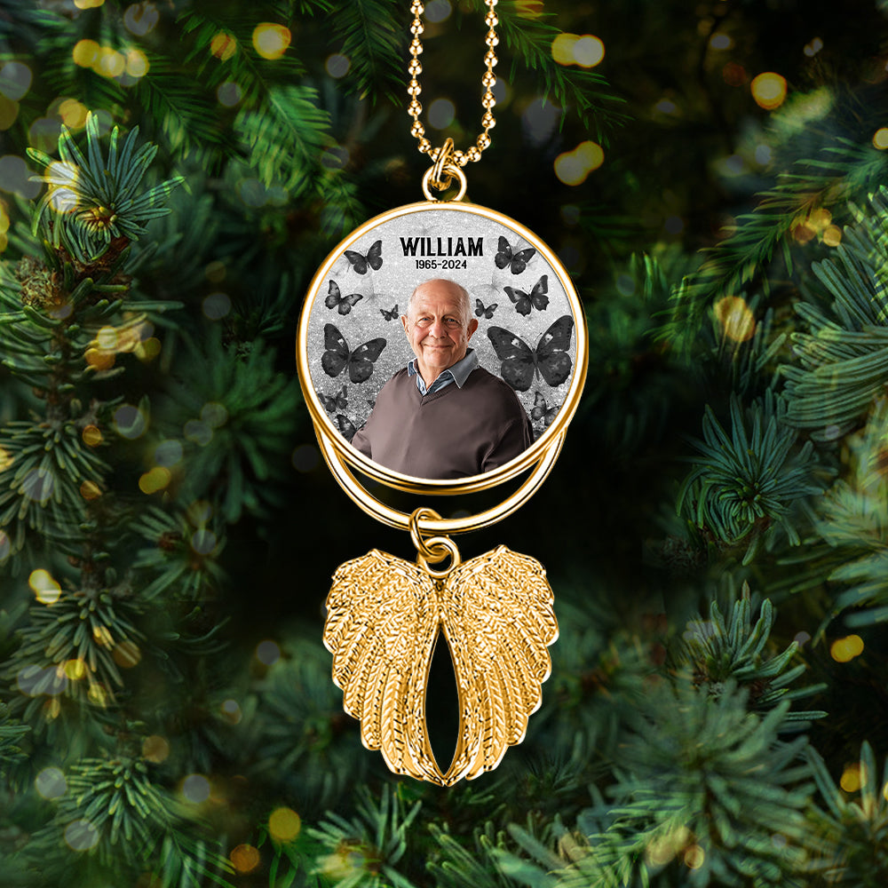 Your Life Was A Blessing - Personalized Memorial Wings Ornament