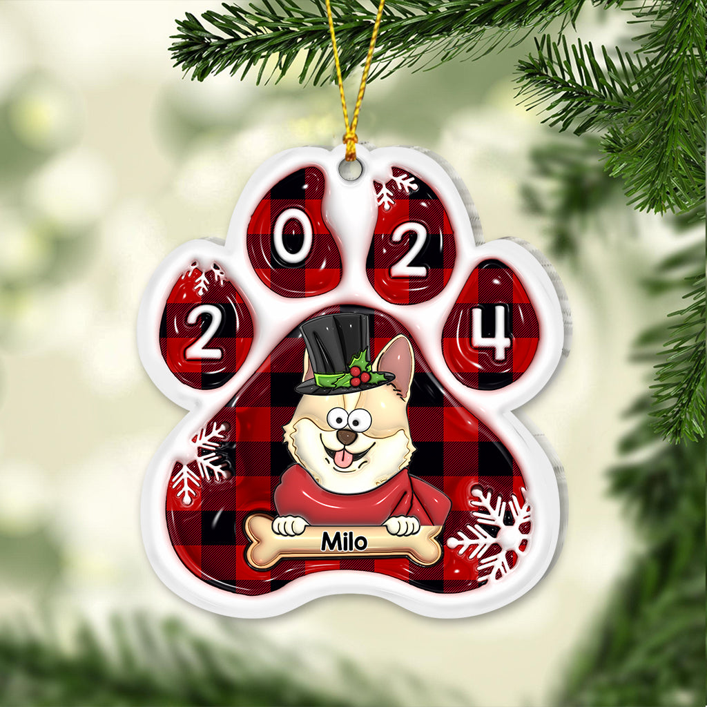 Merry Woofmas 2024 - Personalized Dog Ornament