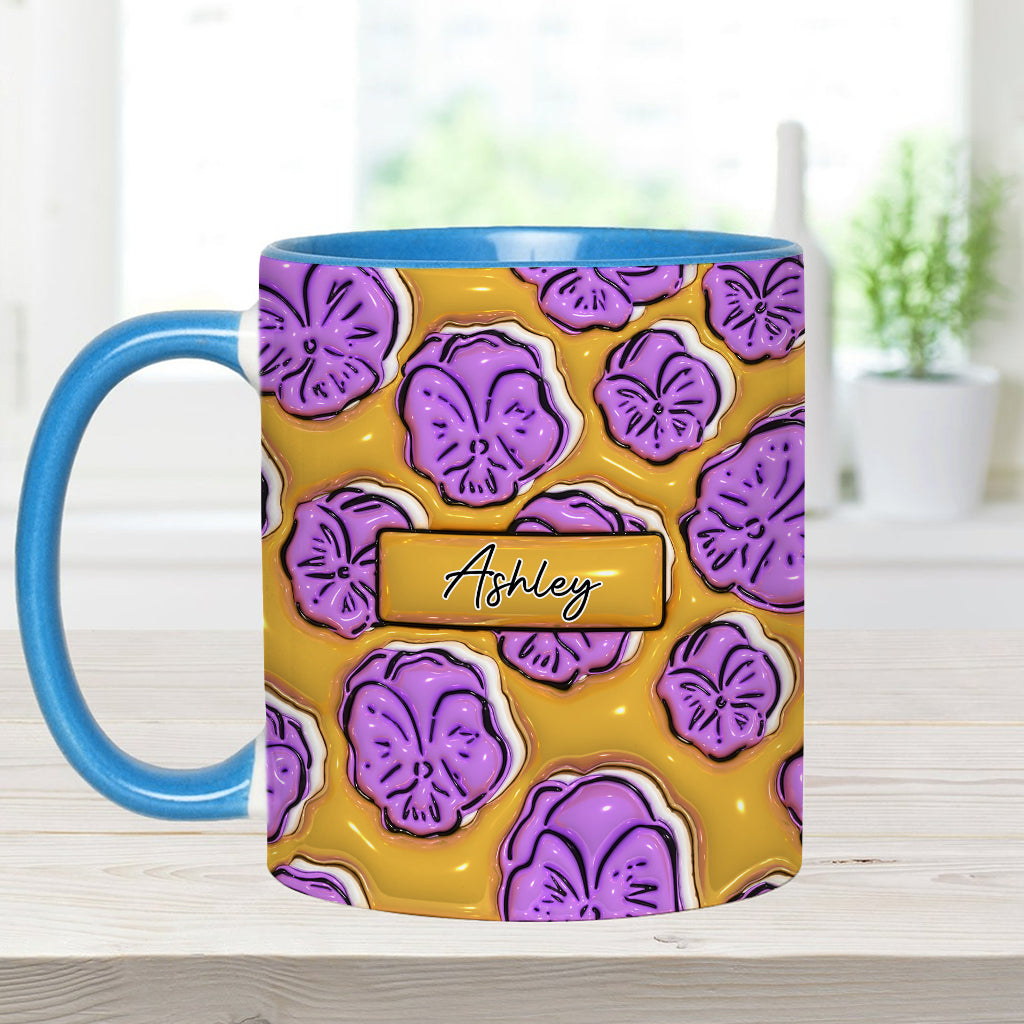 Birth Month Flower - Personalized Birthday Accent Mug