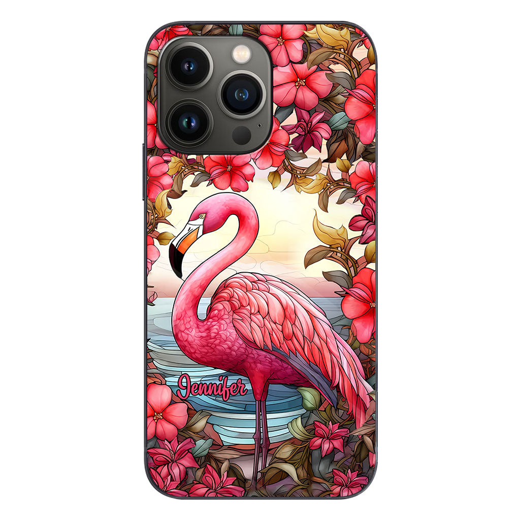Love Flamingos - Personalized Flamingo Phone Case