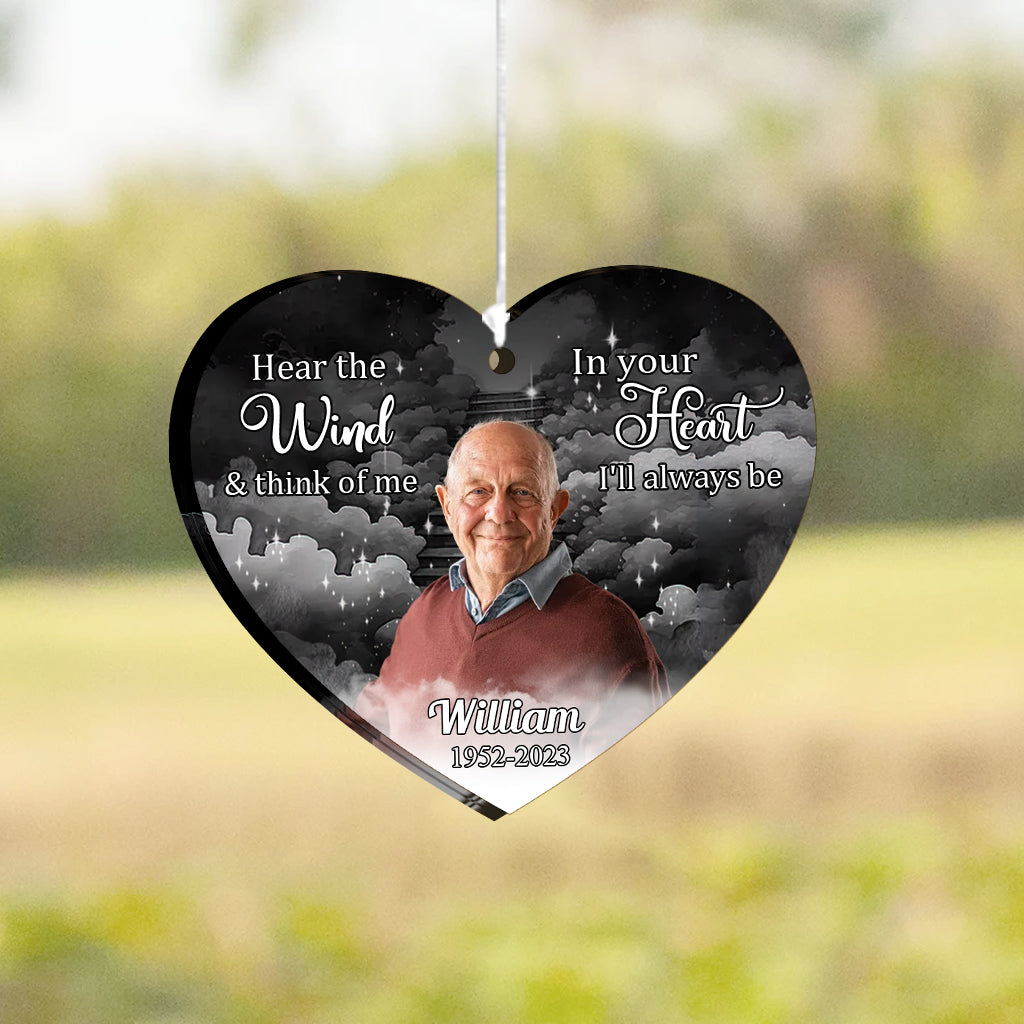 Hear The Wind And Think Of Me - Personalized Memorial Wind Chime