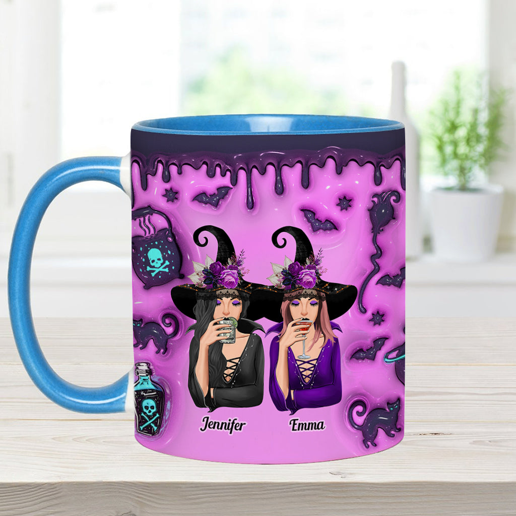 We're Not Sugar And Spice And Everything Nice Witch Best Friends - Personalized Bestie Accent Mug