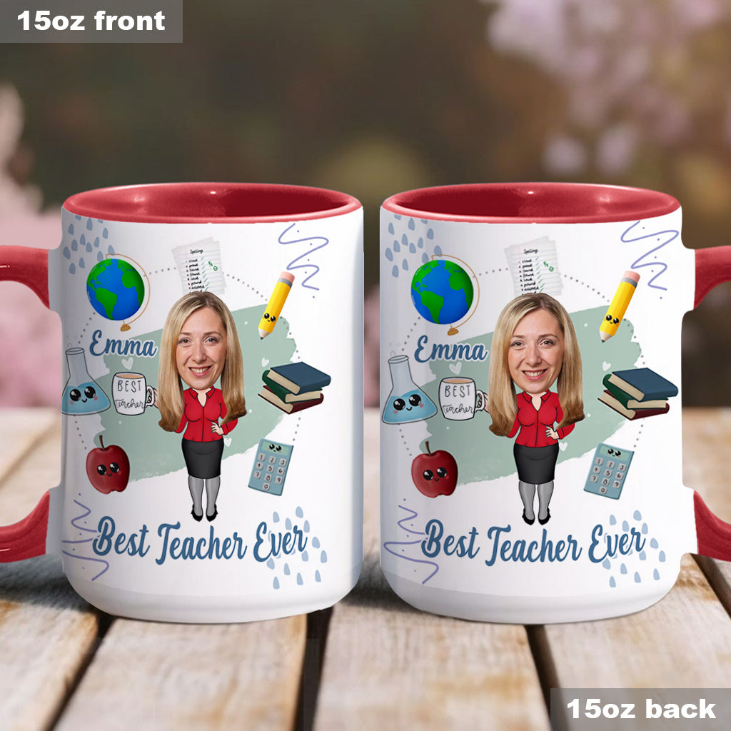Best Teacher Ever - Personalized Teacher Accent Mug