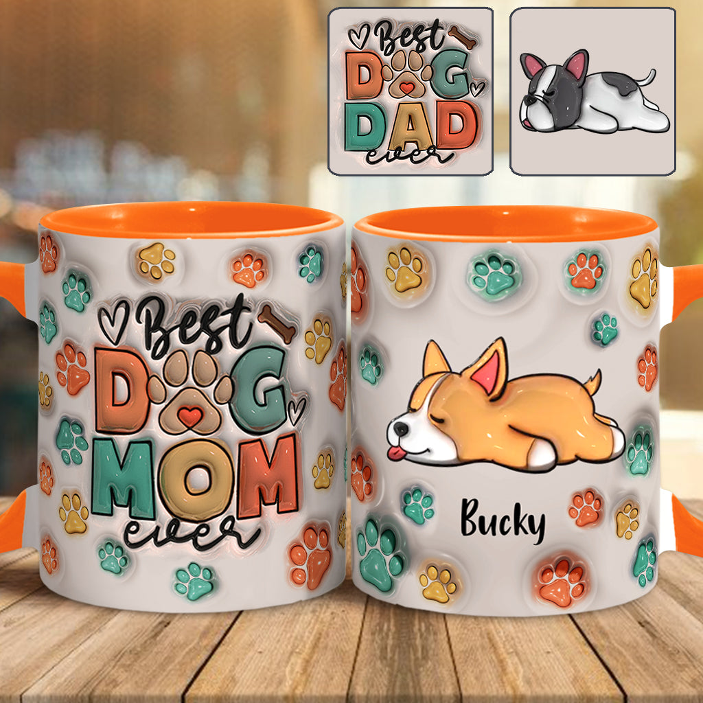 Best Dog Mom Ever - Personalized Dog Accent Mug