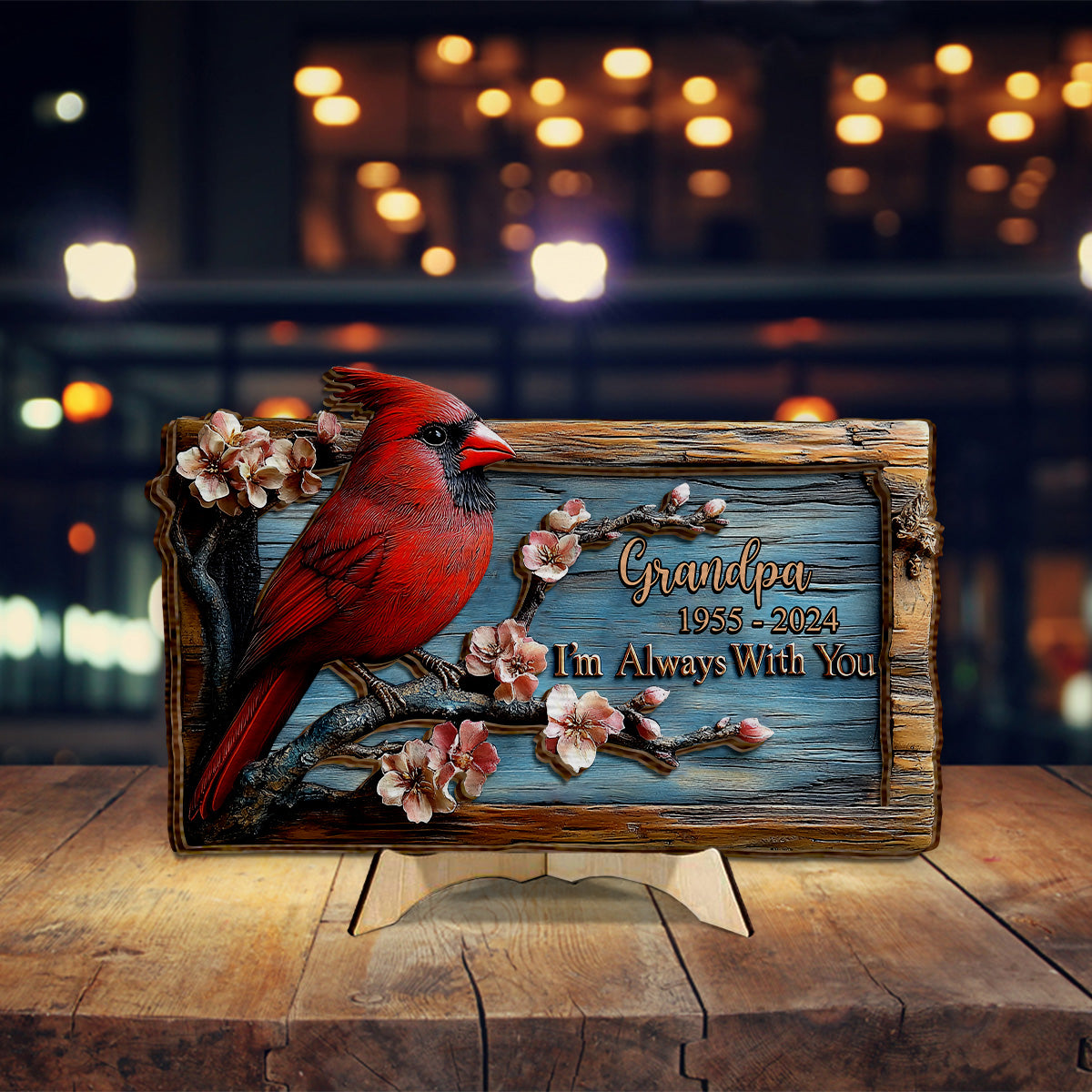 I'm Always With You - Personalized Memorial 2 Layered Wood Sign / Wood Plaque