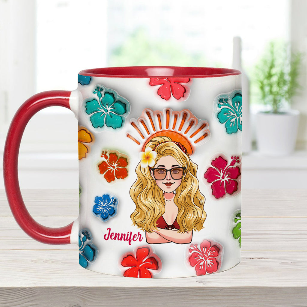 Summer Vibes - Personalized Sea Lover Accent Mug