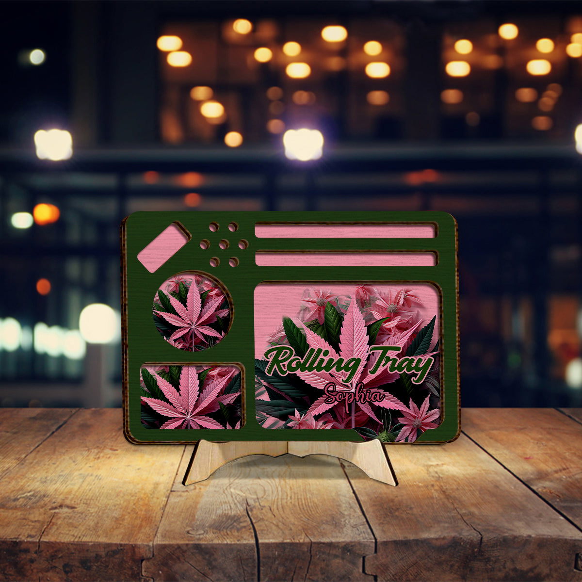 Pink 420 - Personalized Weed 2 Layered Wood Sign / Wood Plaque