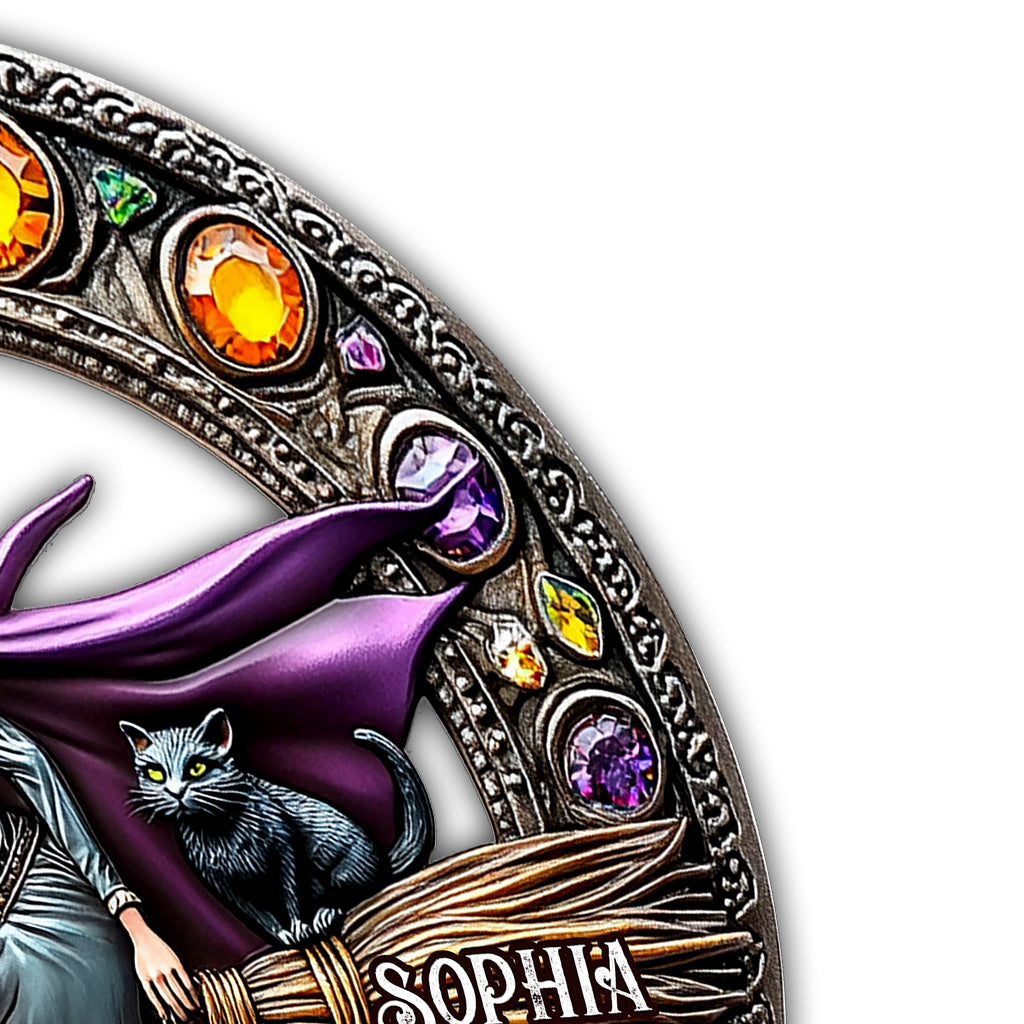 Beautiful Witch - Personalized Witch Cut Metal Sign