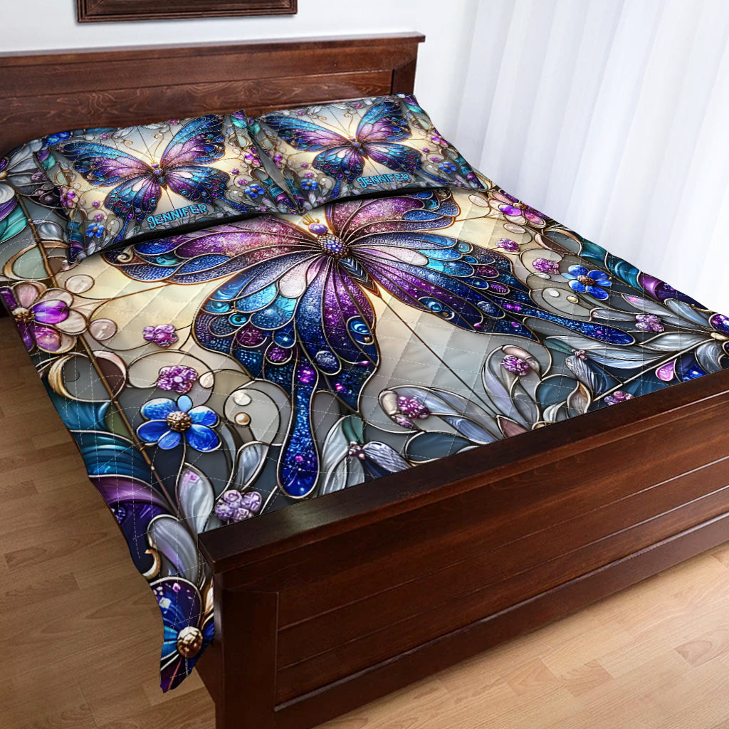 Beautiful Butterflies - Personalized Butterfly Quilt Set