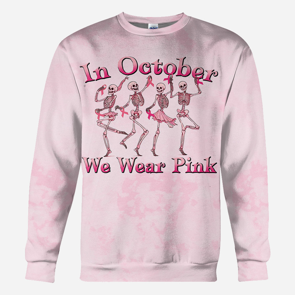 In October We Wear Pink - Personalized Breast Cancer Awareness All Over Shirt