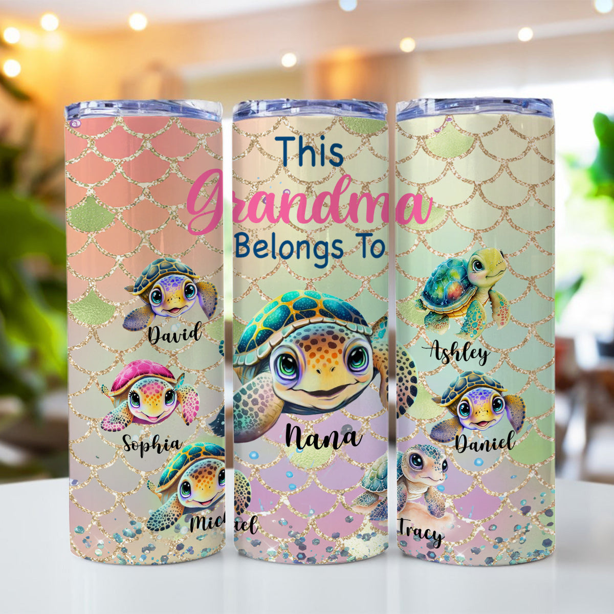 This Grandma Mom Belongs To Custom Any Title - Personalized Grandma Skinny Tumbler