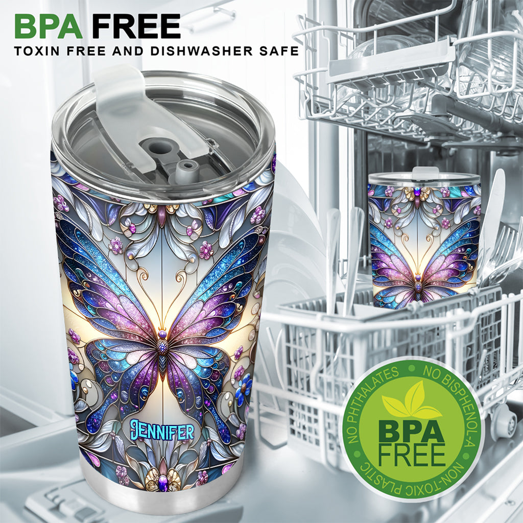 Beautiful Butterflies - Personalized Butterfly Tumbler