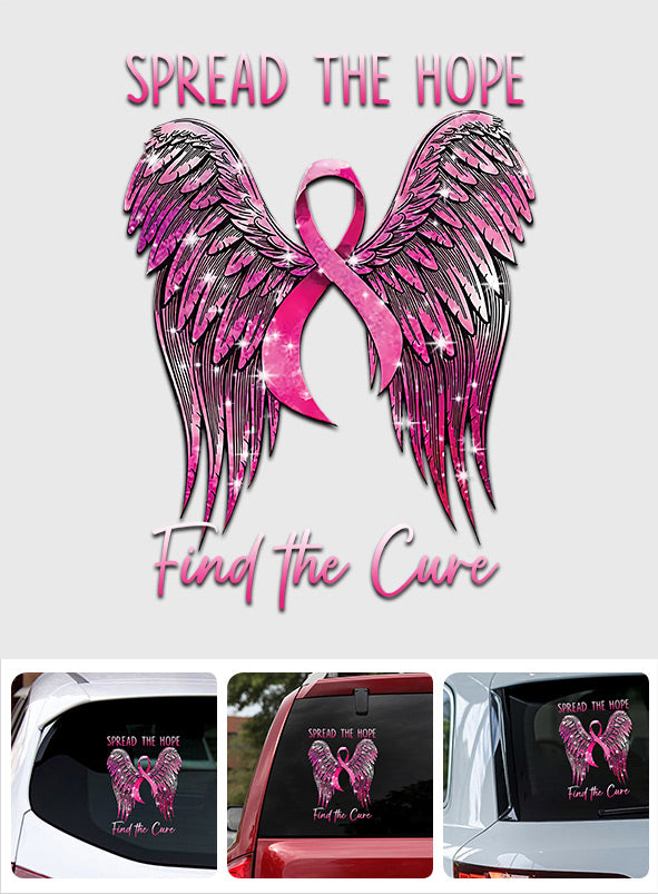 Spread The Hope Find The Cure - Breast Cancer Awareness Decal Full