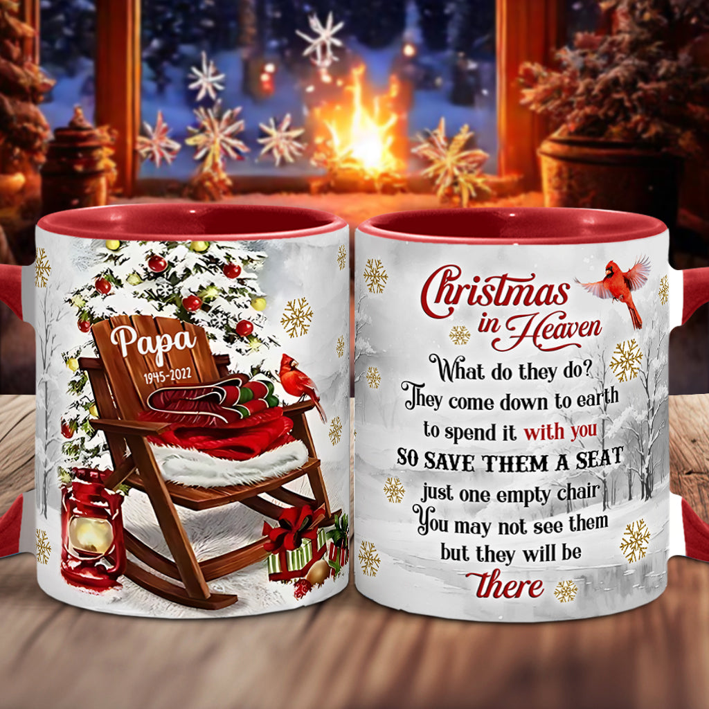 Christmas In Heaven - Personalized Memorial Accent Mug
