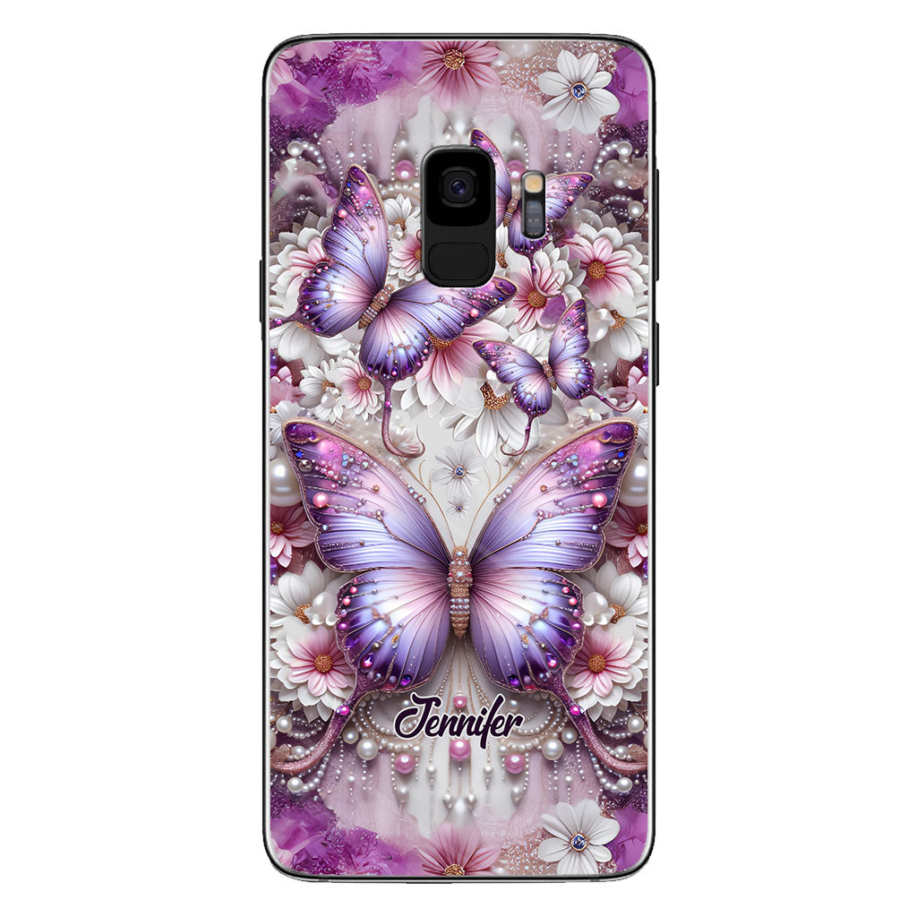 Floral Butterflies - Personalized Butterfly Phone Case