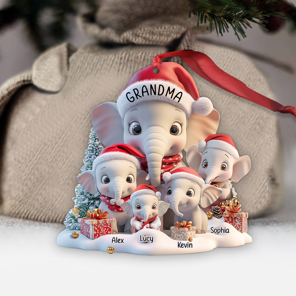 Any Title Cute Elephant Ornament - Personalized Elephant Ornament