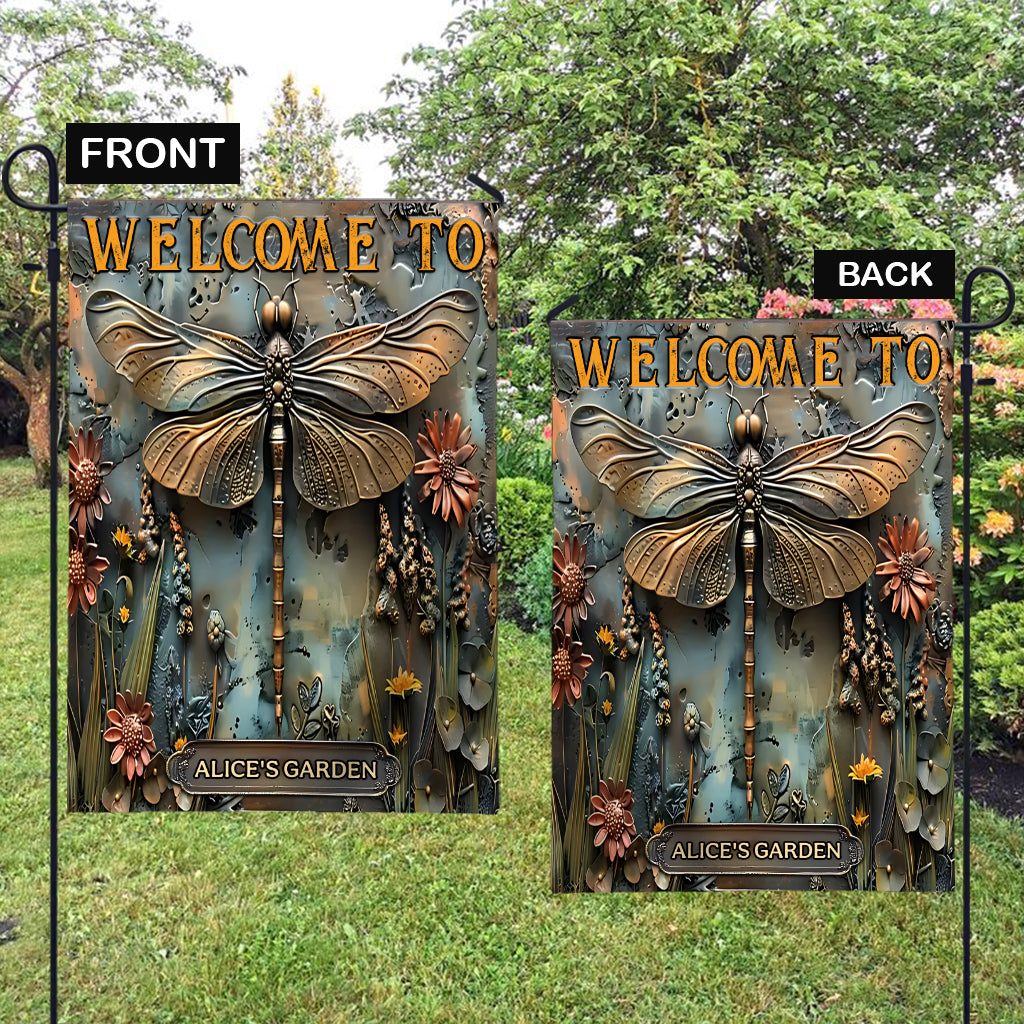 Stunning Dragonfly - Personalized Gardening Garden Flag