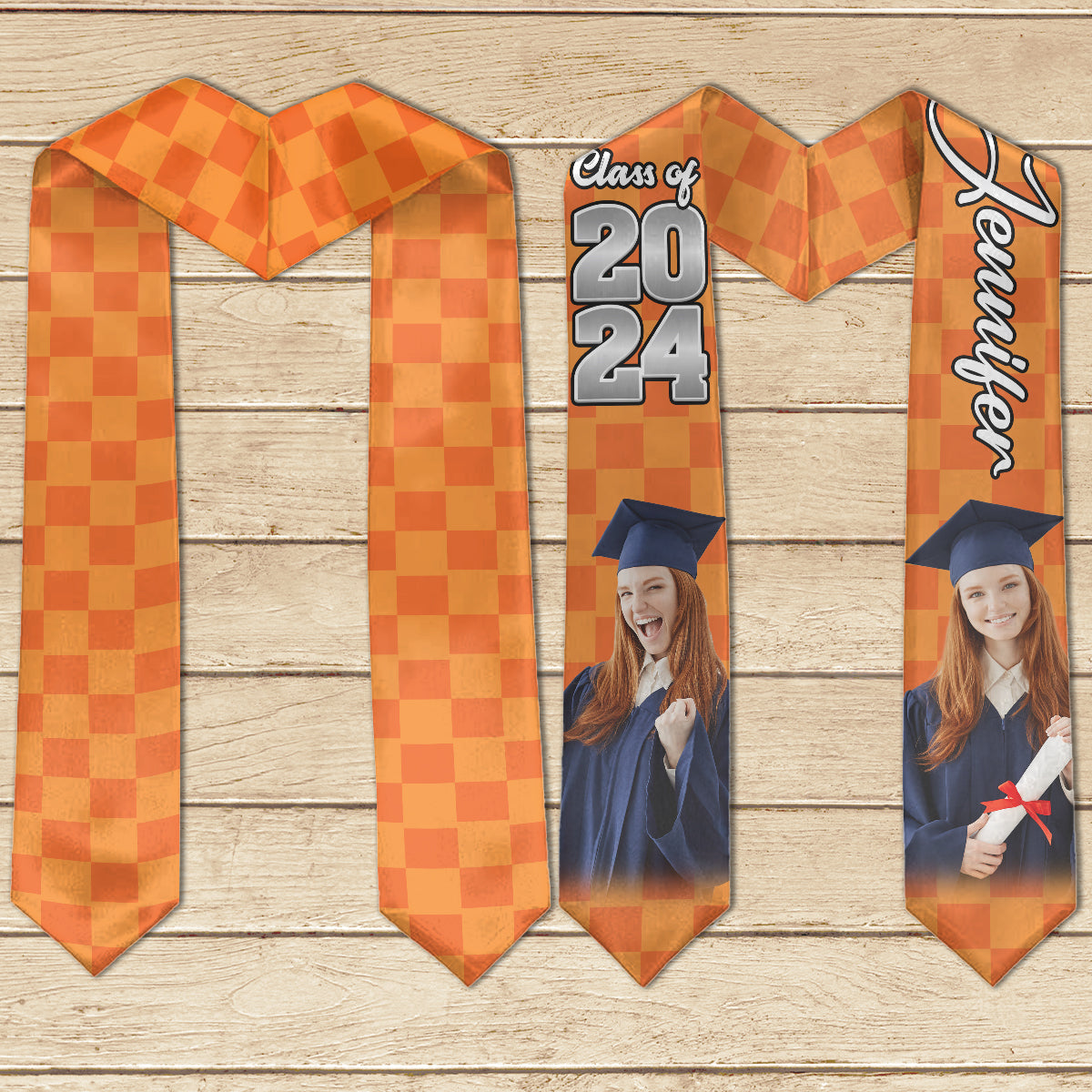 Photo Custom Graduation Stole Sash - Personalized Graduation Graduation Stole