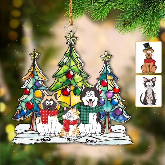 Merry Christmas Pets - Personalized Dog Custom Shaped Ornament