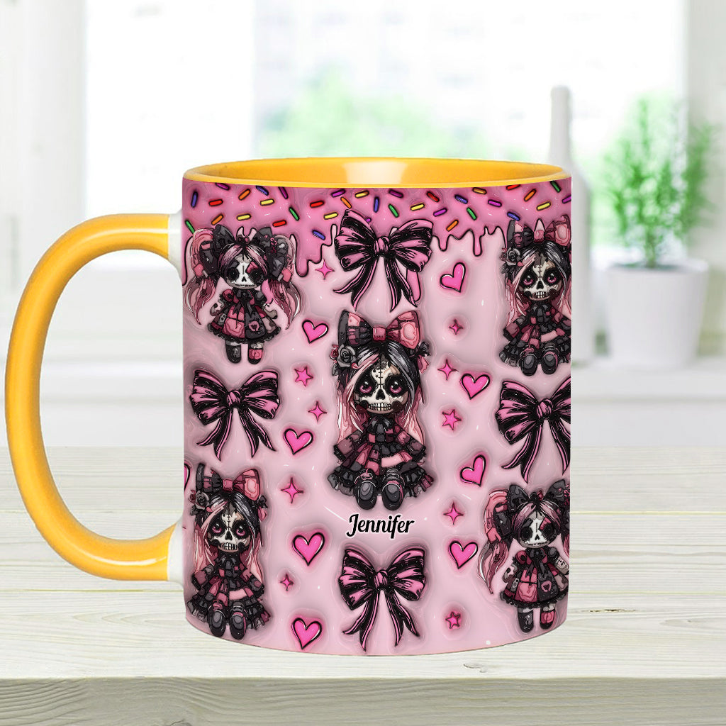 Sister Sister - Personalized Skull Accent Mug