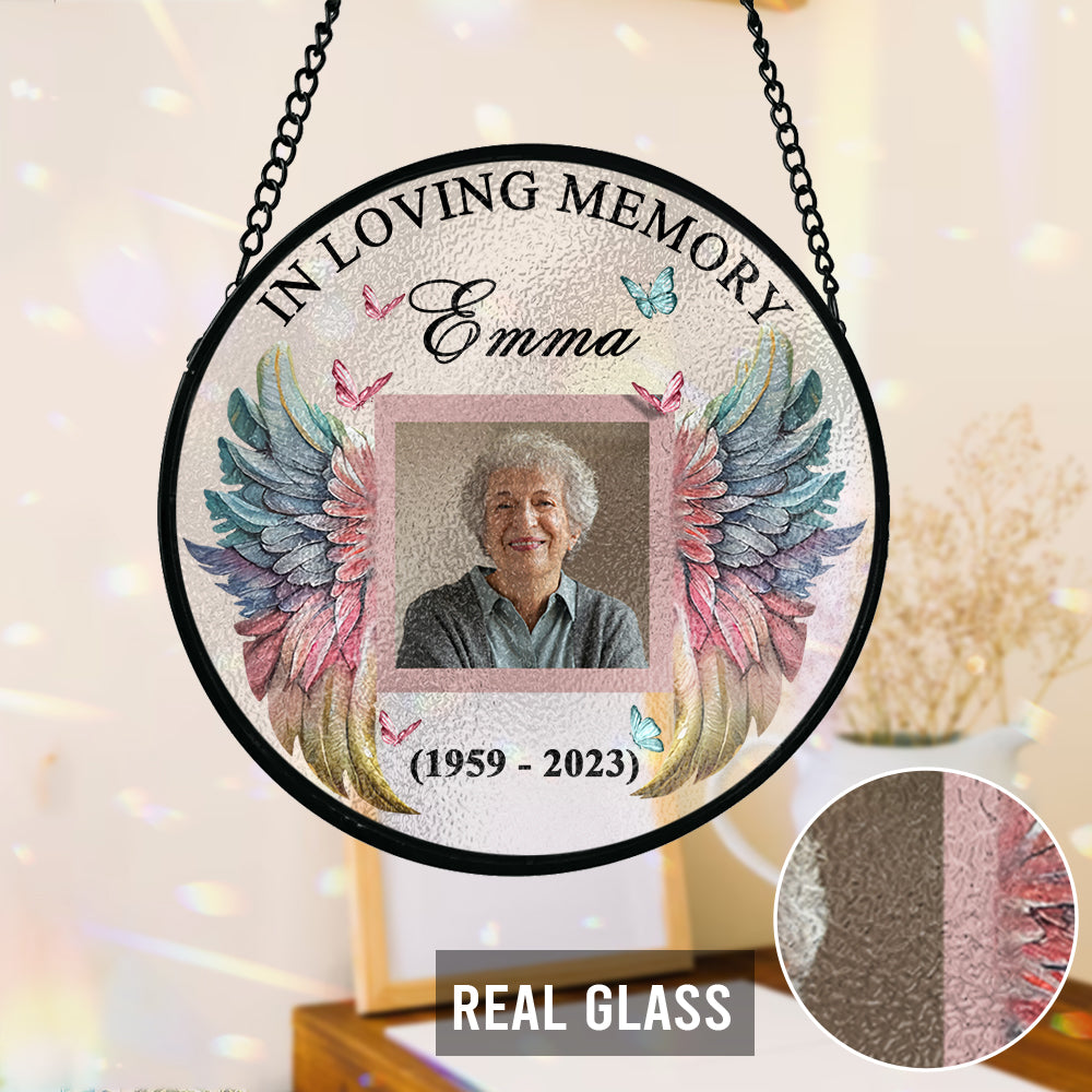 Forever In My Heart - Personalized Memorial Stained Glass Suncatcher