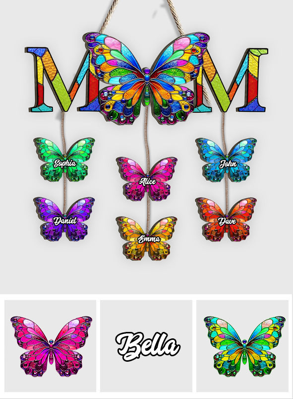 Beautiful Butterfly Mom - Personalized Mother Pallet Wood Sign