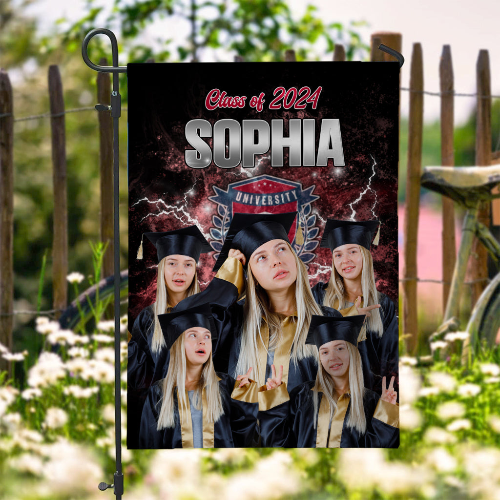Proud Graduation 2024 - Personalized Graduation Garden Flag