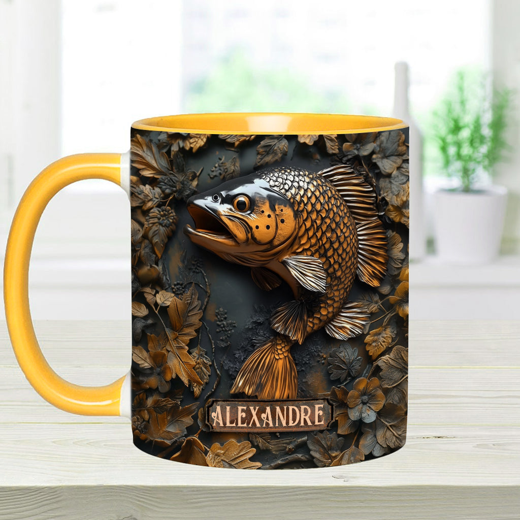 Fishing Lover Gift - Personalized Fishing Accent Mug