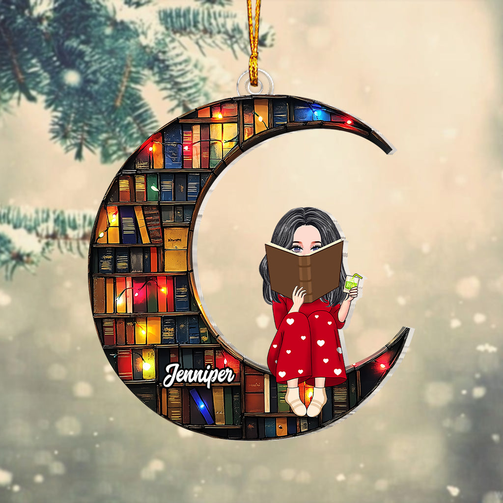 Just A Girl Who Loves Books - Personalized Book Custom Shaped Ornament