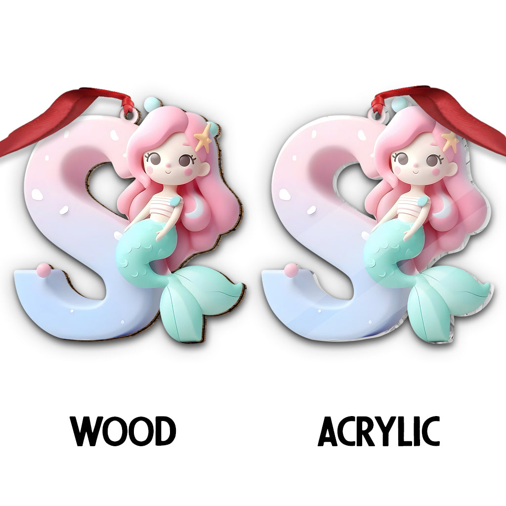 Little Mermaid Letter - Personalized Kid Ornament