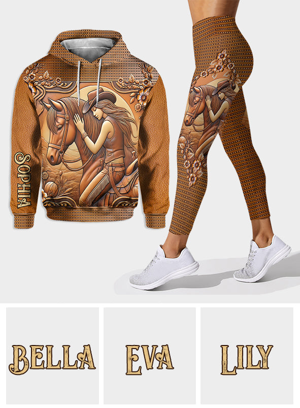 A Girl And Her Horse - Personalized Horse Hoodie and Leggings