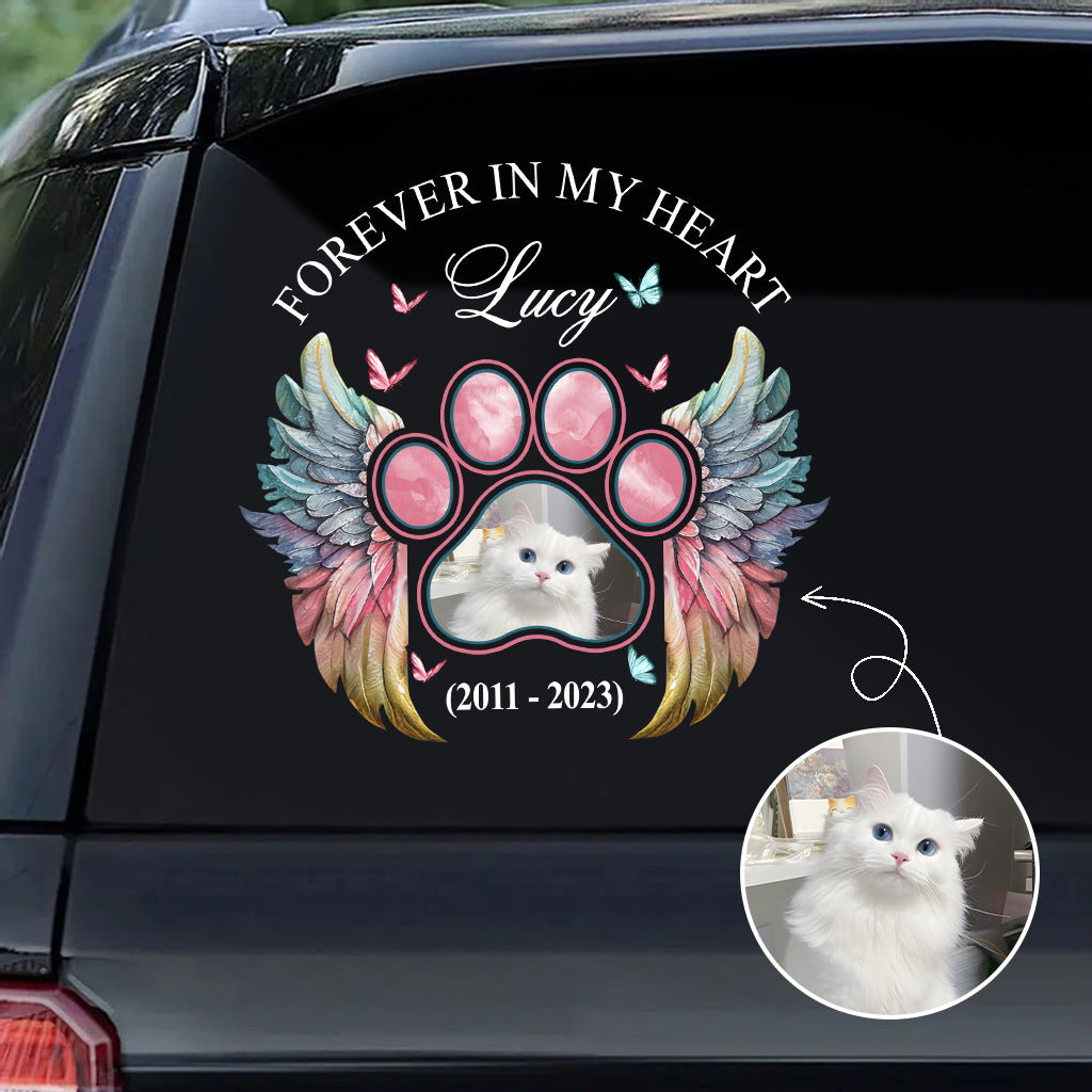 Forever In My Heart - Personalized Dog Decal Die Cut