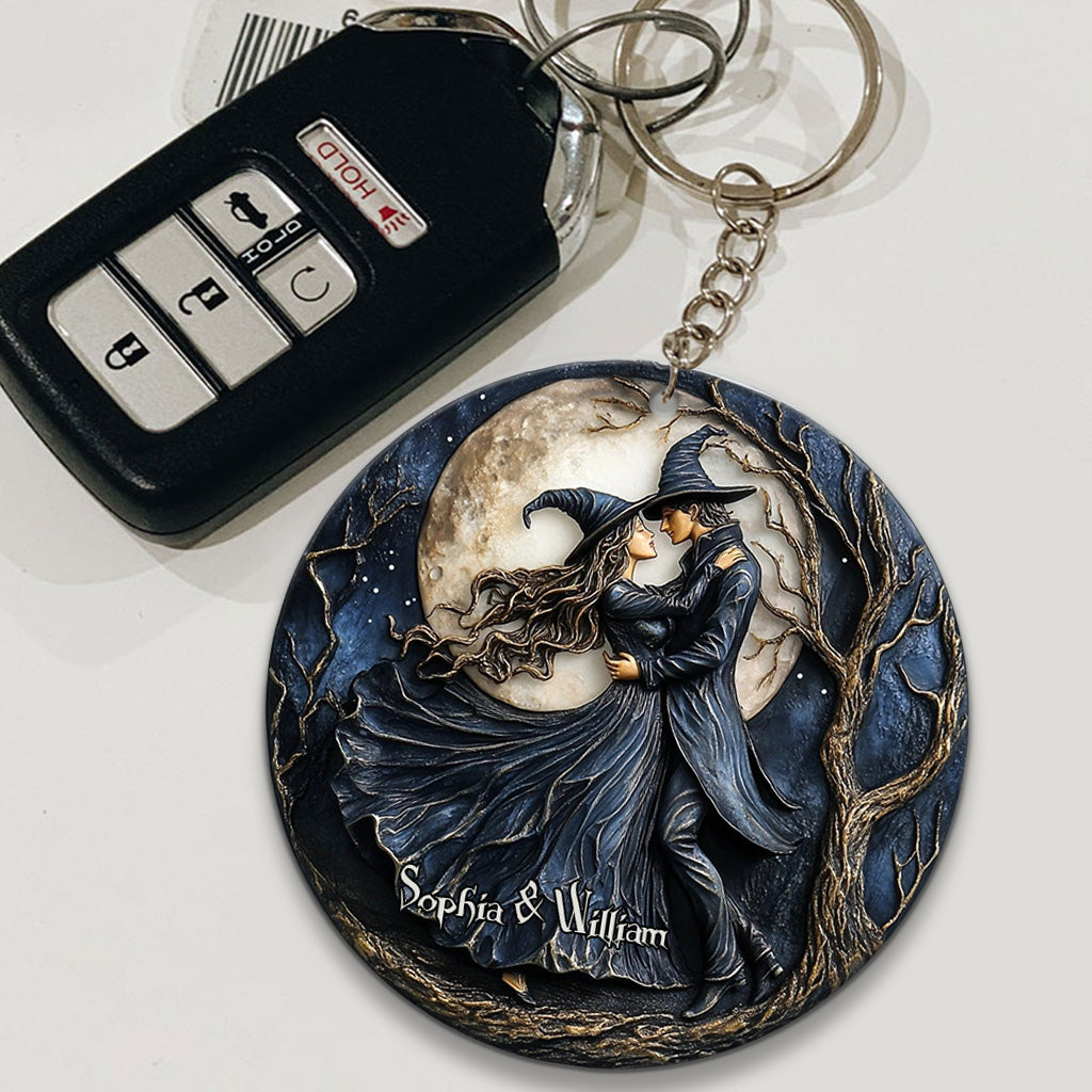 True Love Never Dies - Personalized Witch Keychain