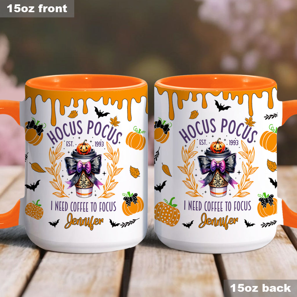 I Need Coffee - Personalized Witch Accent Mug