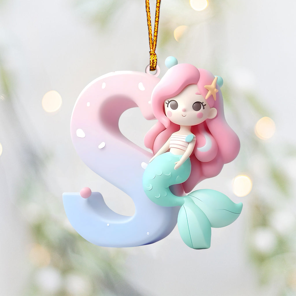 Little Mermaid Letter - Personalized Kid Ornament