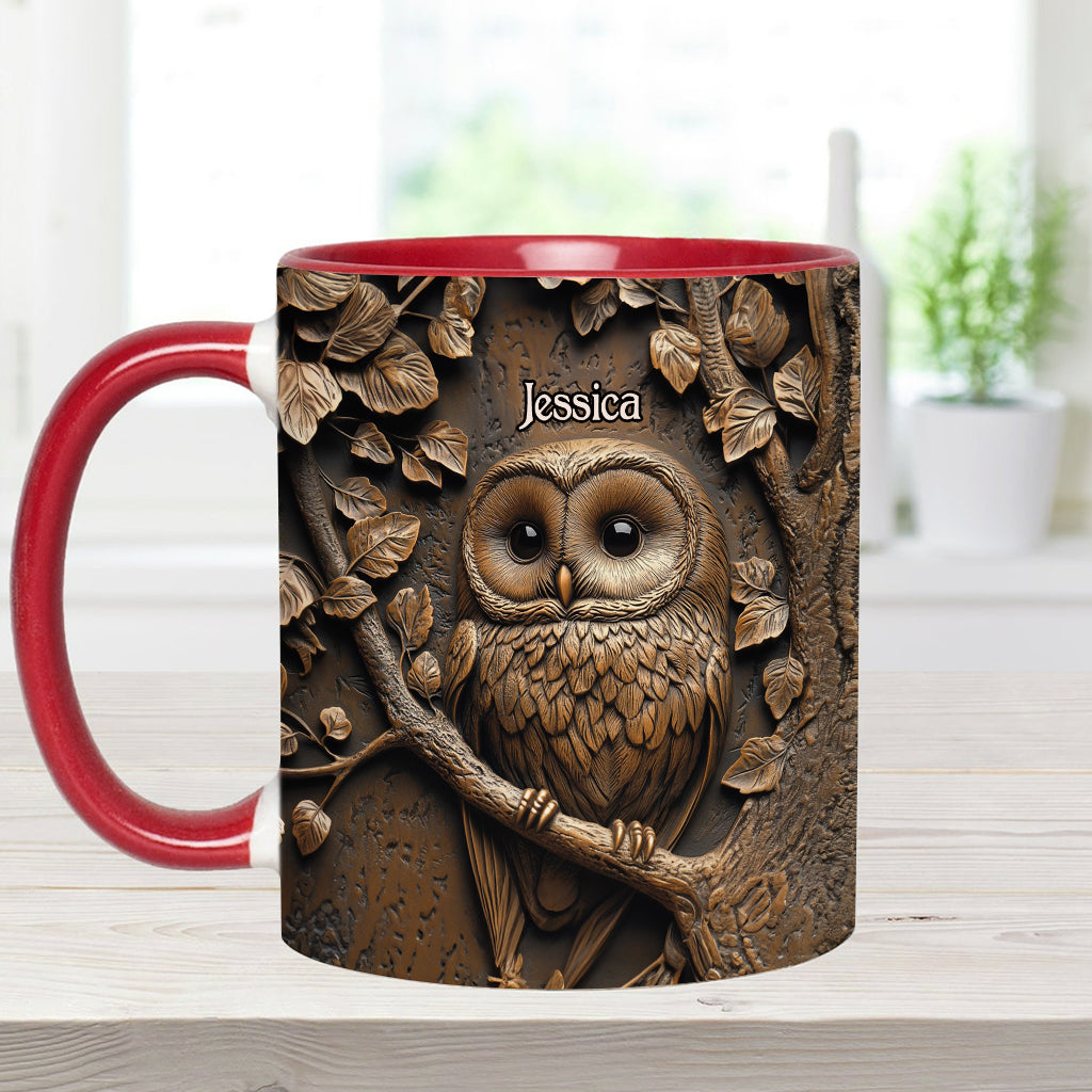 Stunning Owl - Personalized Owl Accent Mug