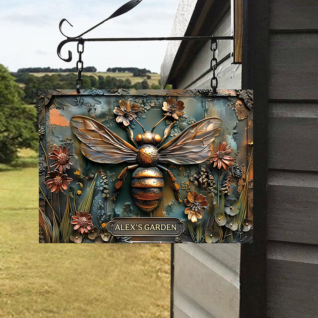 My Little Garden - Personalized Gardening Rectangle Metal Sign