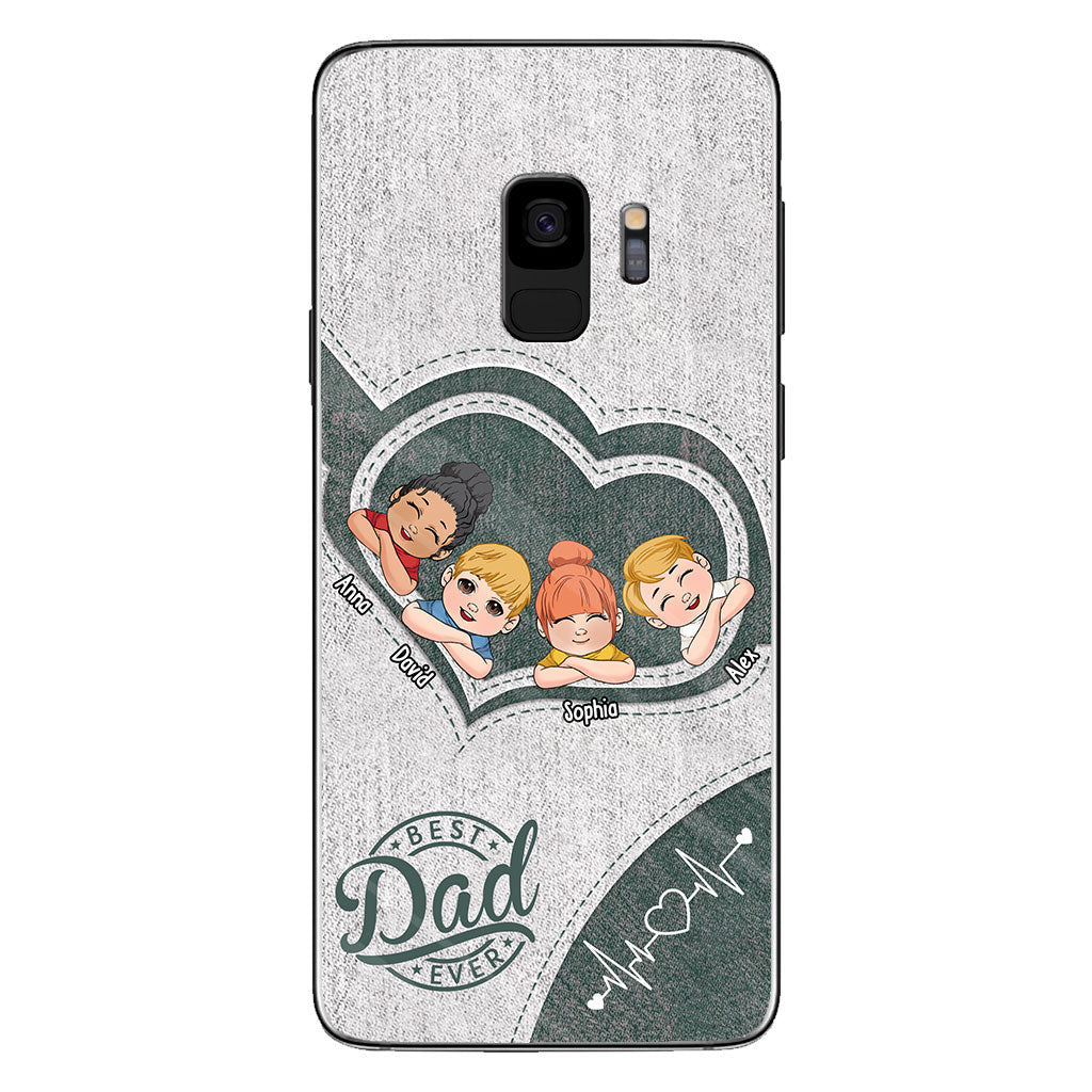 Dad's Heart Best Dad Ever - Personalized Father Phone Case