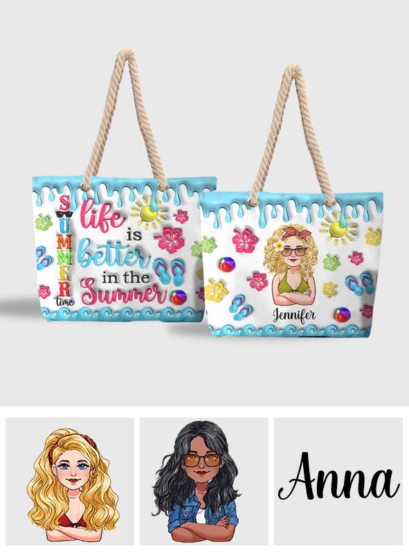 Life Is Better In Summer - Personalized Sea Lover Beach Bag