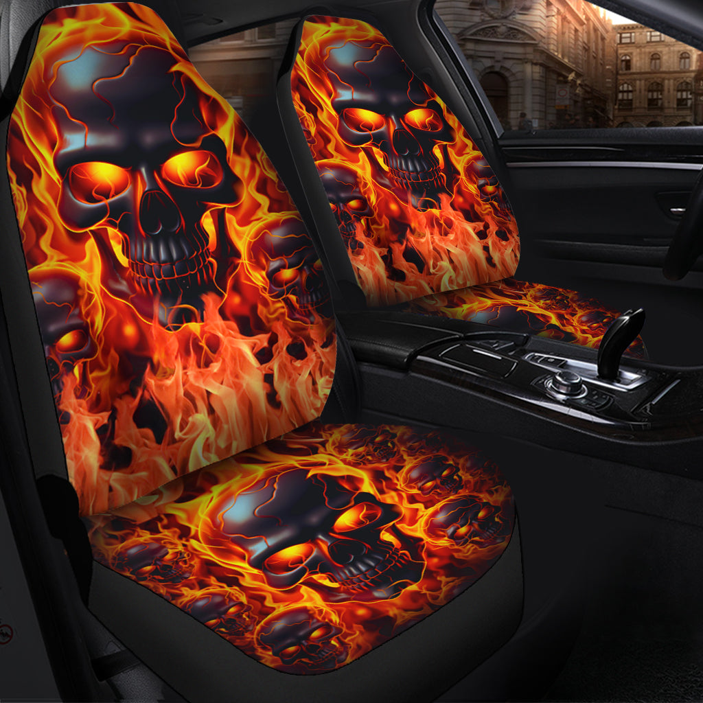 Get In Sit Down Shut Up Hold On - Personalized Skull Seat Covers