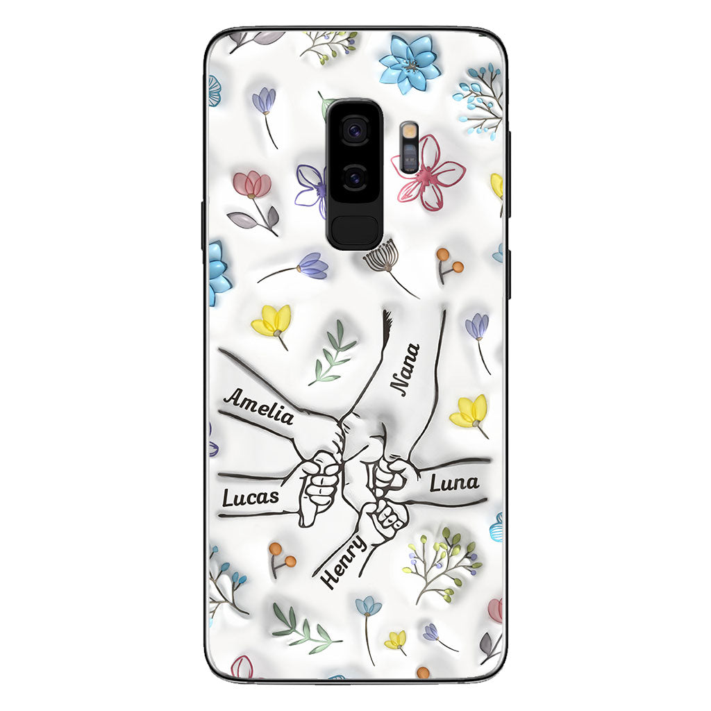 Holding Hands Grandma Mom Nana - Personalized Grandma Phone Case