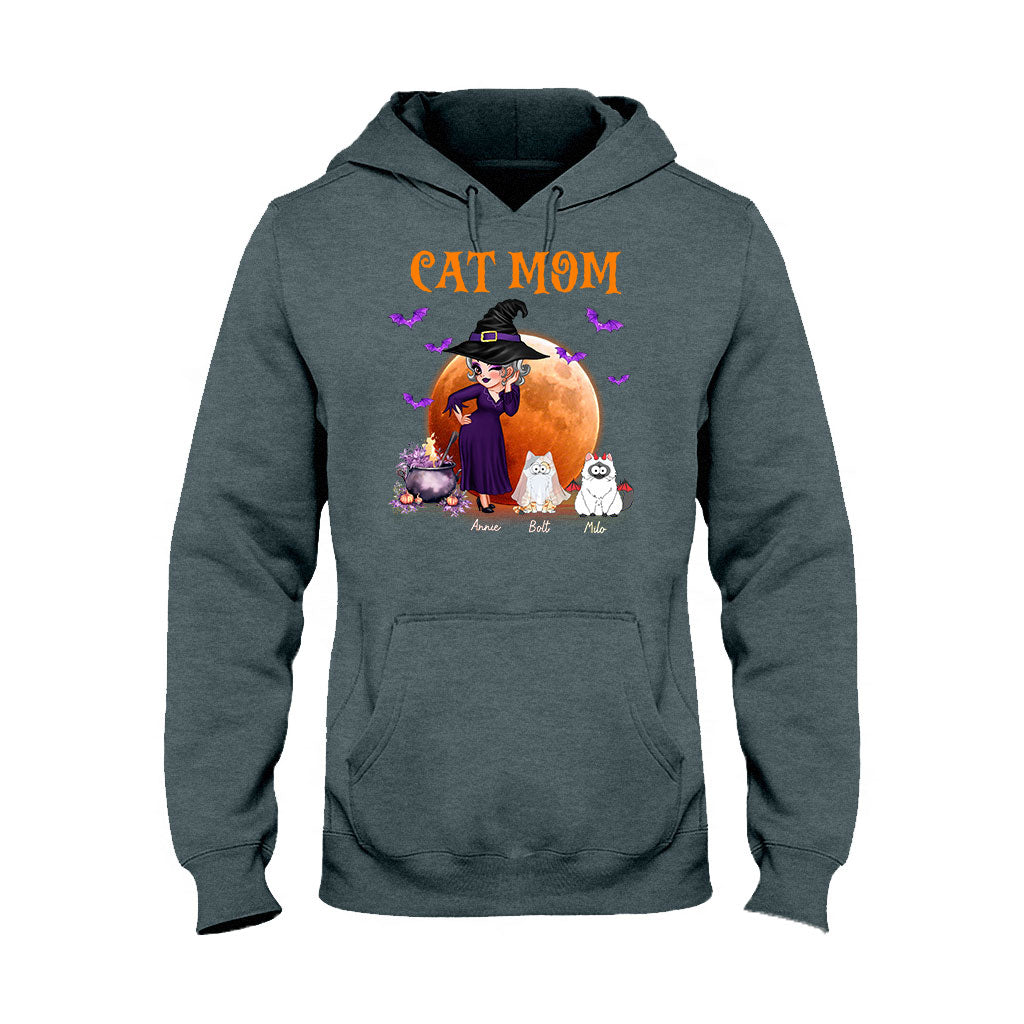 Cat Mom Witch Style - Personalized Cat T-shirt And Hoodie