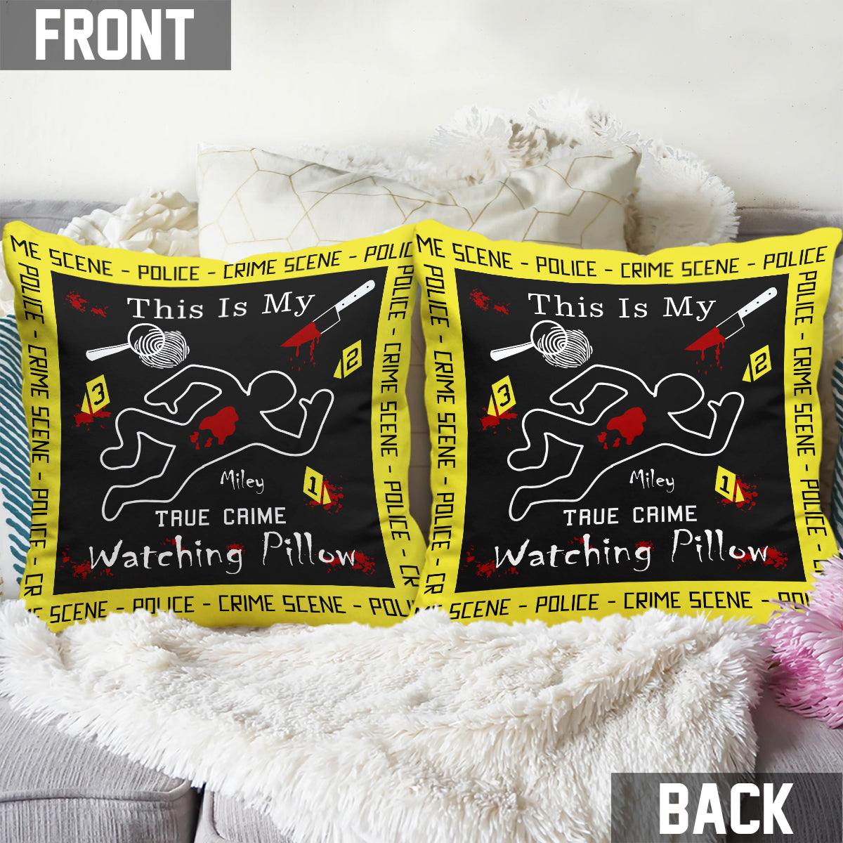 True Crime Pillow - Personalized Throw Pillow