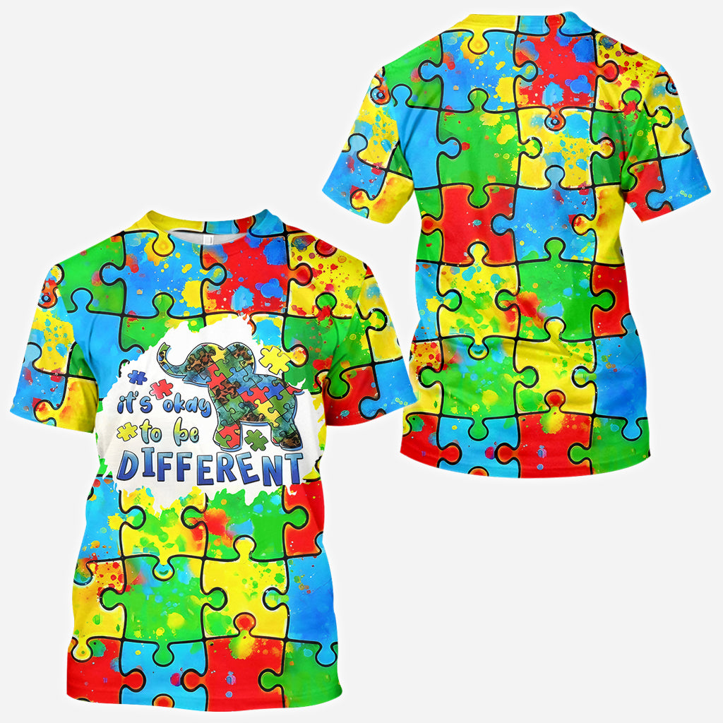 Its Ok To Be Different - Autism Awareness All Over Shirt