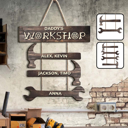 Daddy's/ Grandpa's ... Work Shop - Personalized Father Pallet Wood Sign